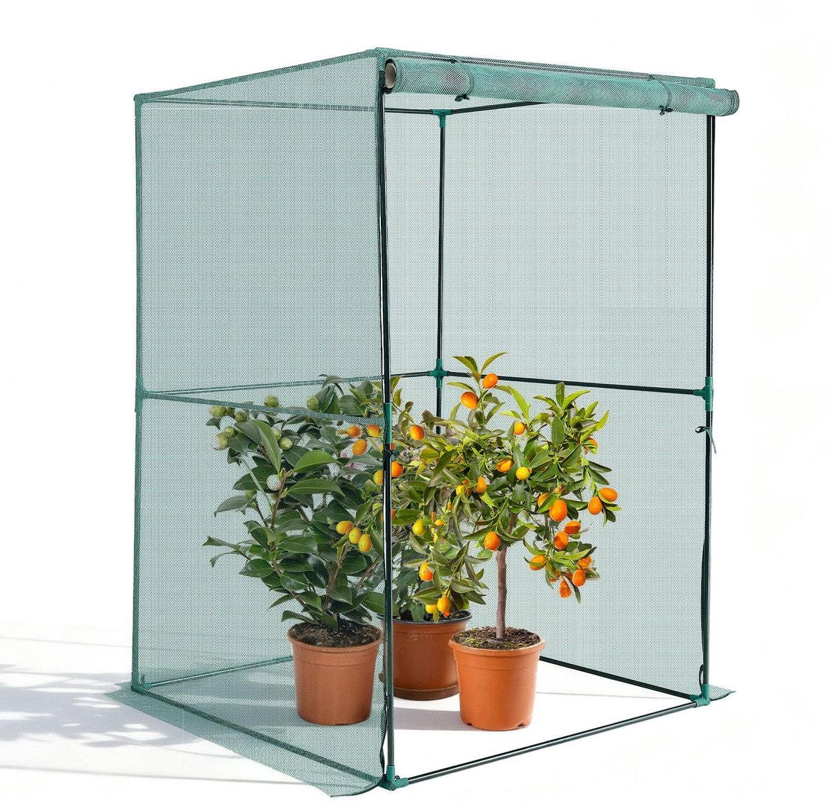 Groeikooi voor de tuin 1,2 x 1,2 x 1,8 m - met ritssluiting - winddicht - beschermt tomatenplanten - ShopVlot