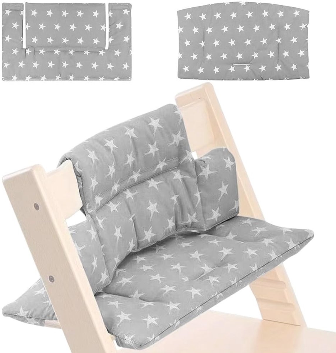 Omgoods - 2-delige Zithoezen voor Stokke Tripp Trapp Hoogstoel met Extra Dikke Comfortlaag