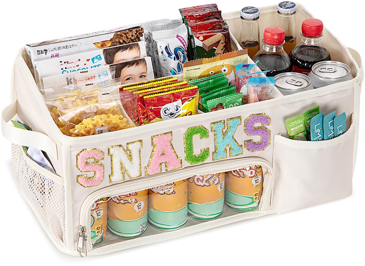 Omgoods - Grote Snack Organizer voor Aanrecht met 6 Vakken, Beige