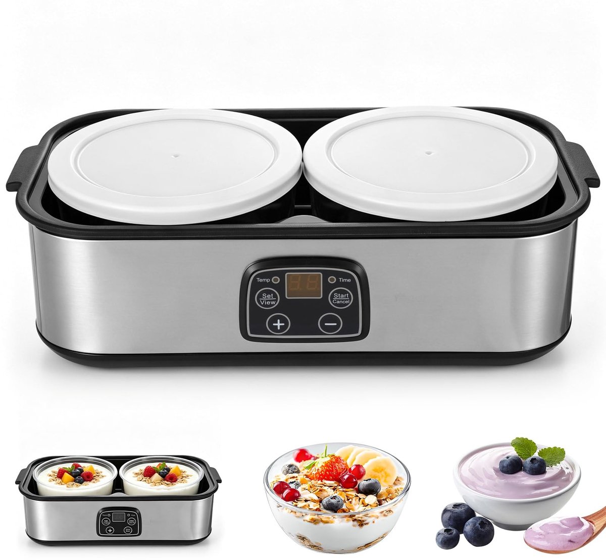 Omgoods - Automatische Yoghurtmaker met 2 Glazen Potten