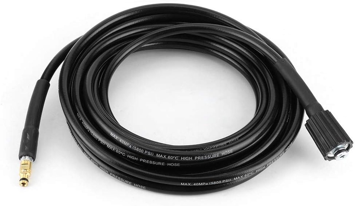 SnelShoppen - Hoge Druk Carwash Slang 40MPa/5800PSI, Rubber Tuinslang Vervanging voor K2, Duurzaam en Slijtvast, Voor Auto en Tuin Gebruik
