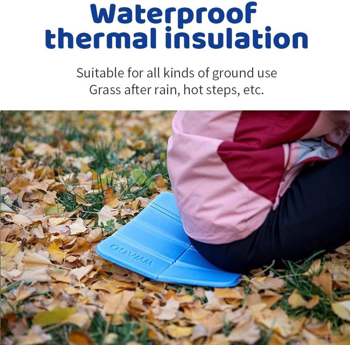 Outdoor Seat Cushion Folding Seat Cushion Outdoor Thermal Pillow for Adults Children Foldable Outdoor Garden Camping - ShopVlot