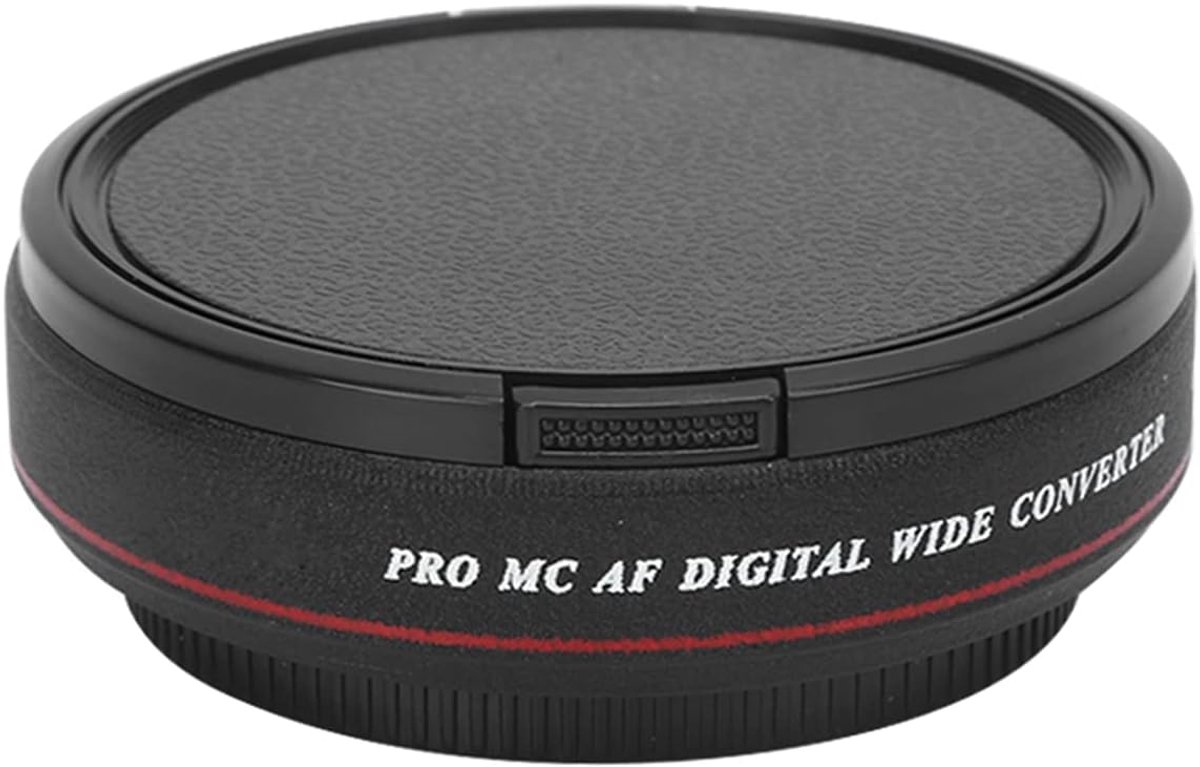 SnelShoppen - Wide Angle Lens Filter 62Mm 0.45X Ultra-dunne Groothoeklens voor SLR Camera's en Camcorders, Hoogwaardige Asferische Glazen Lens, Ideaal