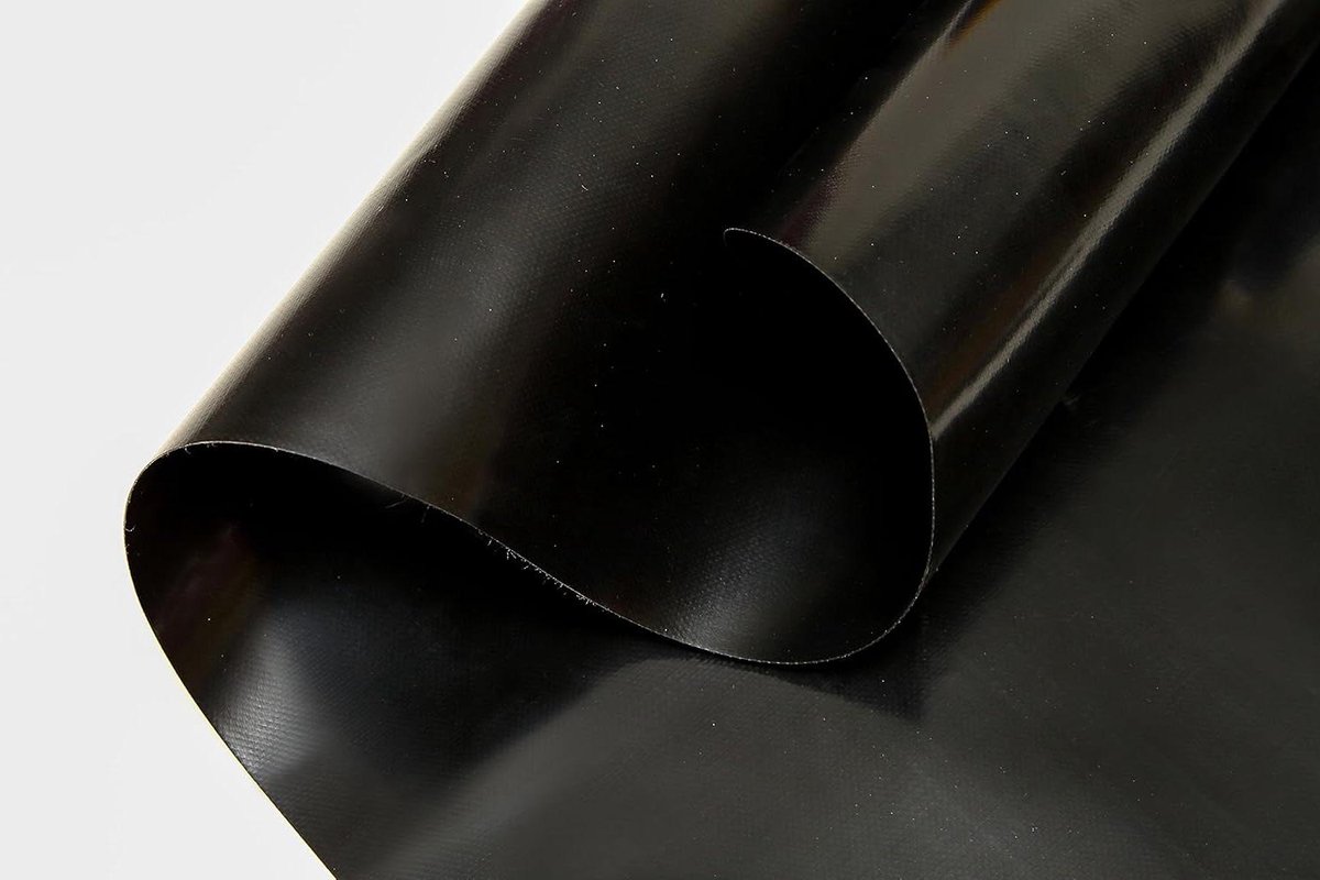 Industrieel Afdekzeil - PVC Zeil Vrachtwagenzeil - Bescherming Buiten - Scheurvast Waterdicht - 3m x 2m - Zwart RAL9005
