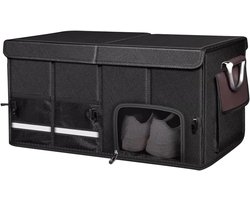 Kofferbak Organizer - Auto Opberger Bagage Box - Auto Opbergen - Opvouwbaar Ontwerp - 72L - Koffie
