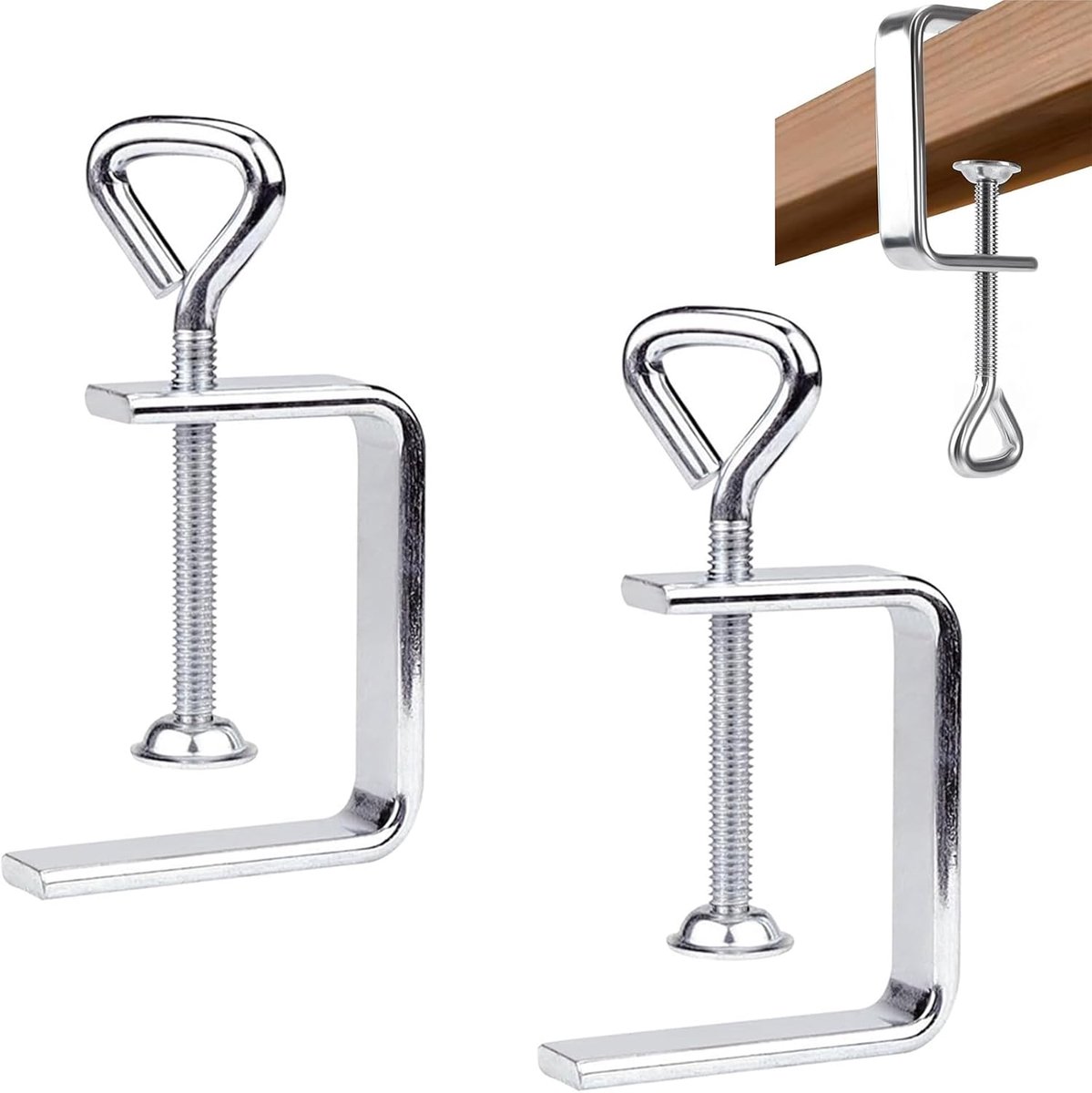 Screw Clamps, Small Table Clamp, 2 Pieces, C Clamp, Small Screw Clamps, Stainless Steel, C Clamp, Screw Clamp, Support - ShopVlot