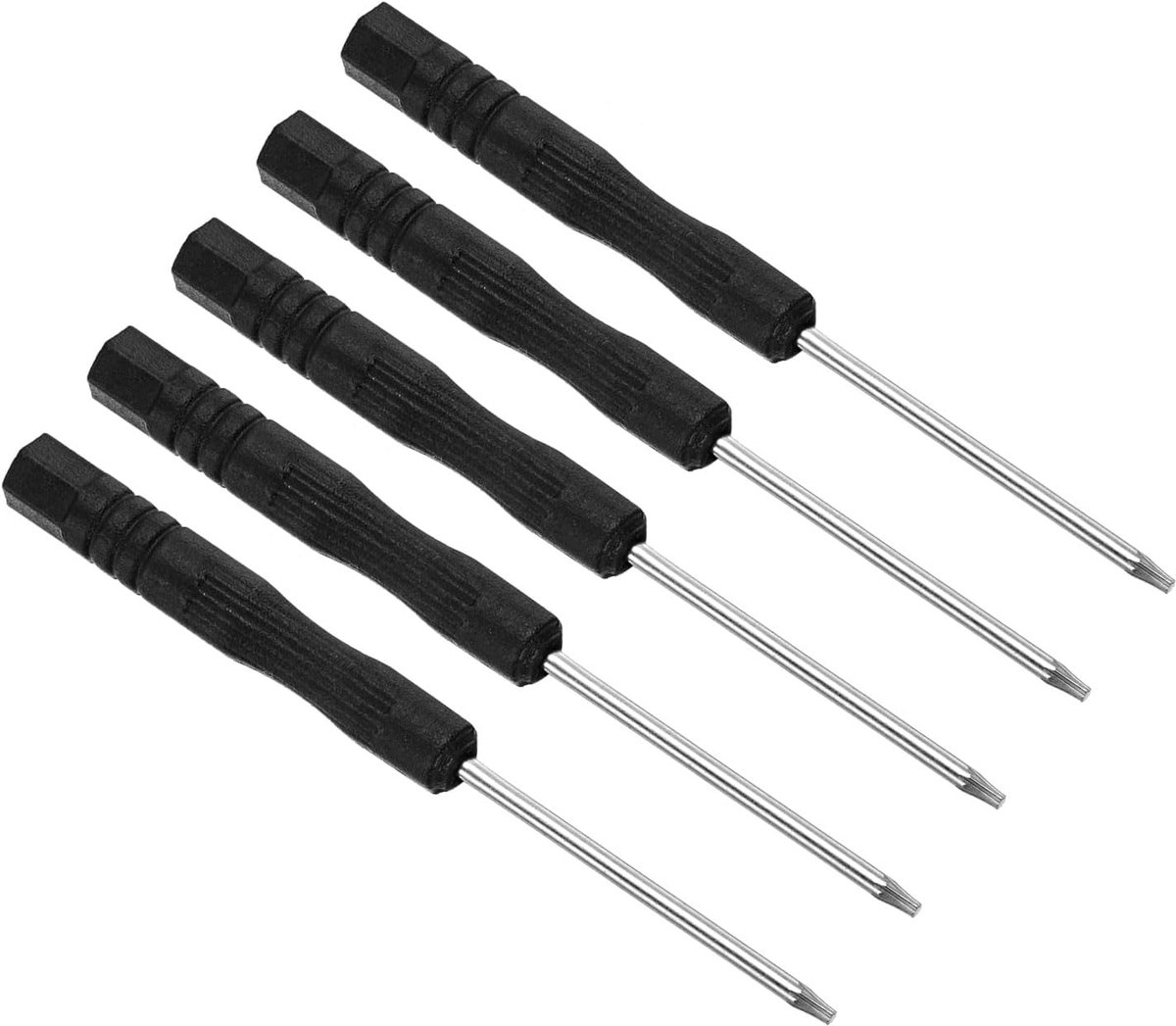 SnelShoppen - Tiny Torx Schroevendraaier, 80mm Lengte, Stalen T5 Sterkop Schroevendraaier met Antislip Handgreep - 5 stuks voor Brillen, Horloges, Ele