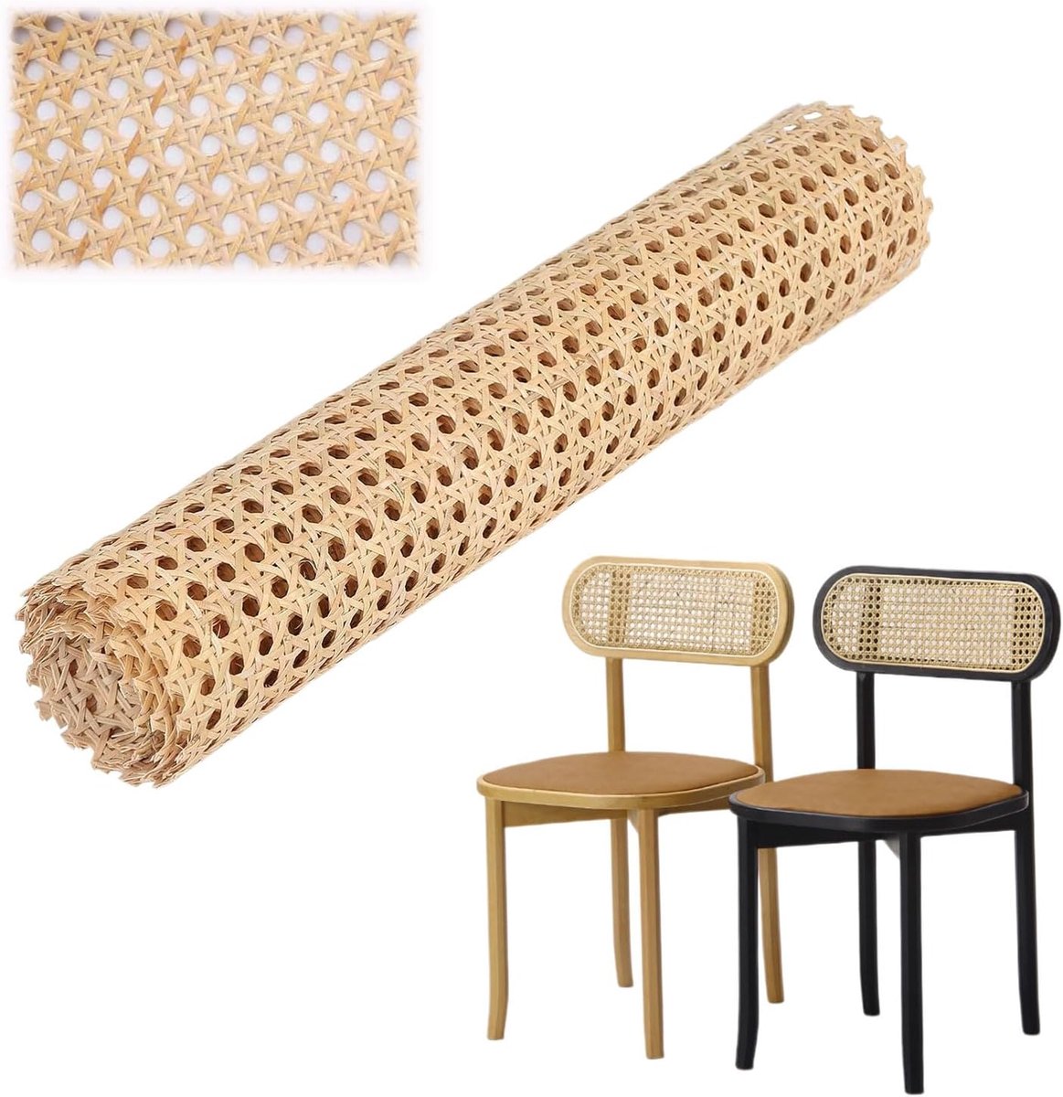 1 Roll Vienna Wicker 42 x 100 cm Plastic Braided Rattan Belt - ShopVlot