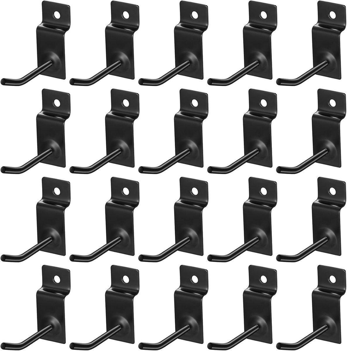 SnelShoppen - 20 Stuks Wandhaken, Gereedschap Wandhaken, Sleufwand Haken, Roestvrijstalen Haakjes voor Werkplaats, Gereedschap Houder, Pegboard Access