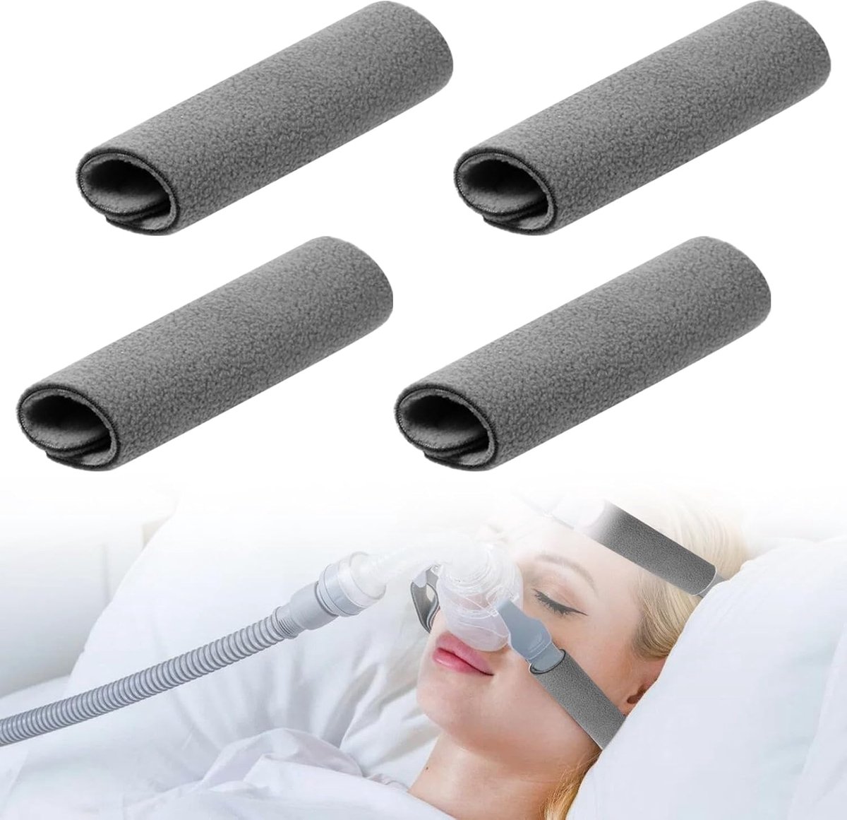 CPAP Belt Comfort Pillow CPAP Belt Covers Face Pillow CPAP Mask Belt Covers Face Pads 4pcs - ShopVlot