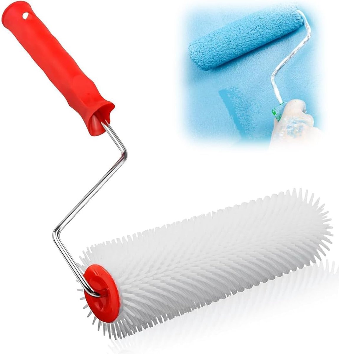 ventilatie roller 23 cm - kunststof - met nagels - voorkomt luchtbellen - m-winkel