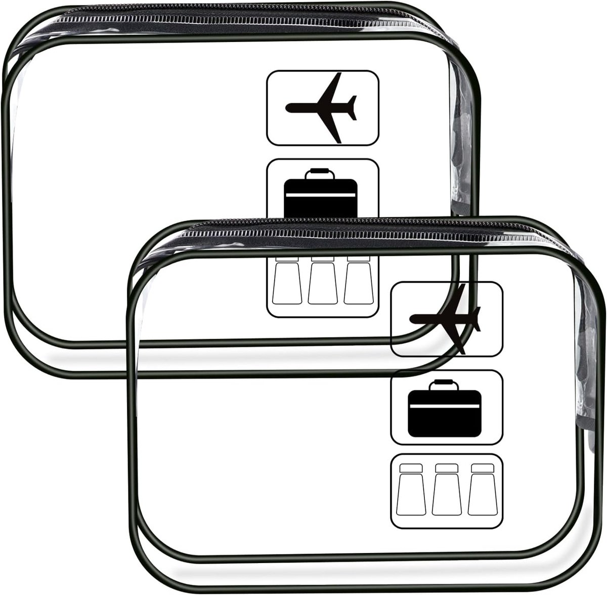 Transparent Toiletry Bag, Airplane Liquid Bag, Waterproof Toiletry Bag, Transparent Toiletry Bag for Travel on the - ShopVlot