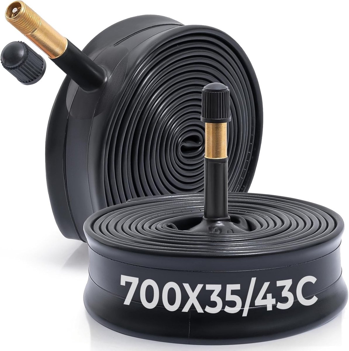 Premium fietsbuizen 700x35C/38C/40C/43C met AV48mm Schrader-ventiel, geschikt voor mountainbike, stadsfiets en racefiets, gemaakt van duurzaam butylrubber.