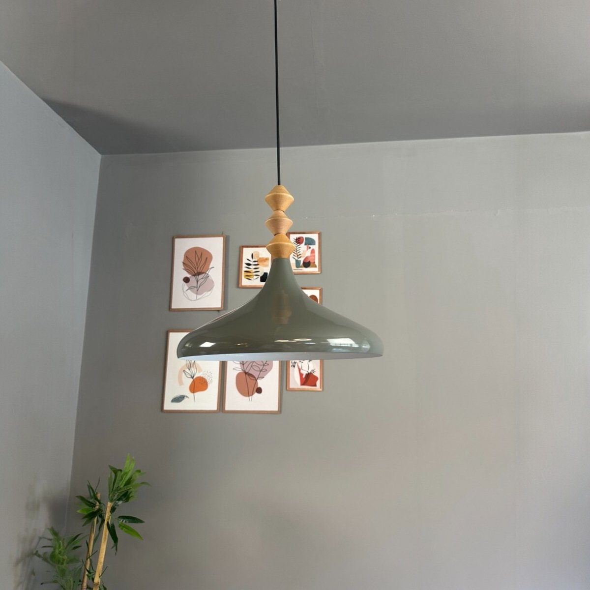 Bamyum Champion hanglamp, industriële Modern stijl, Ø35 cm, antraciet metalen lamp