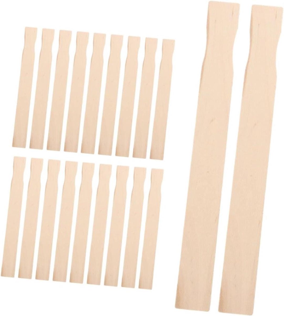 Houten Roerstokjes - Verf Roerder Mixers - Verf Mengen - Stevig Hout - 23 cm - Beige