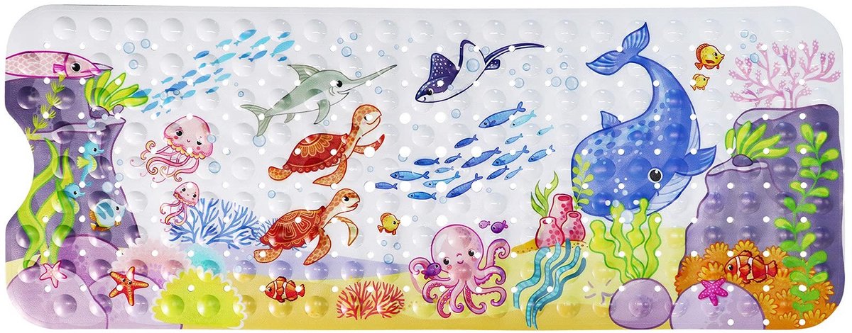 Omgoods - Baby Badmat voor Kinderen 100 x 40 cm met Suction Cups