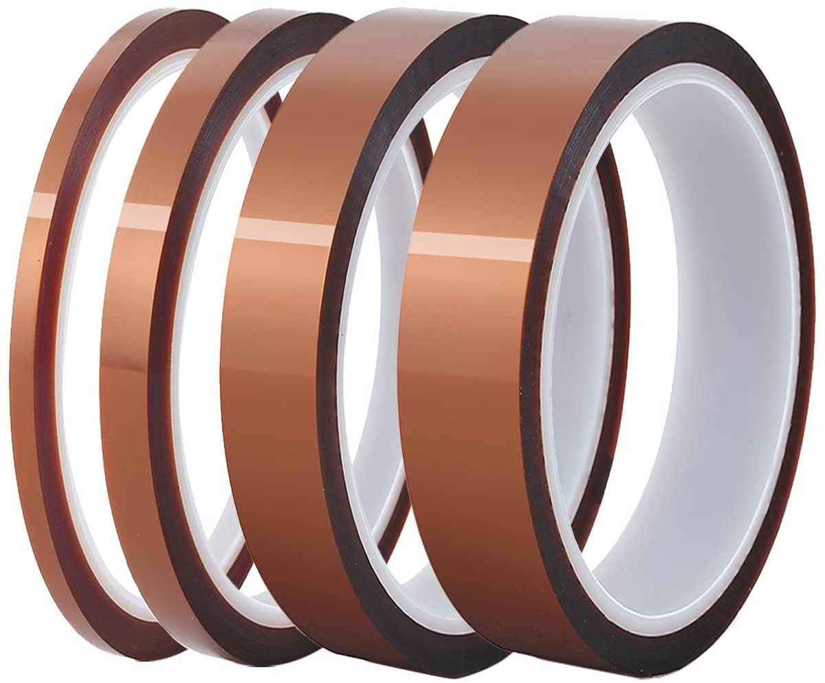 Omgoods - Set van 4 Hoge Temperatuur Tape 33m voor Maskeren en Solderen