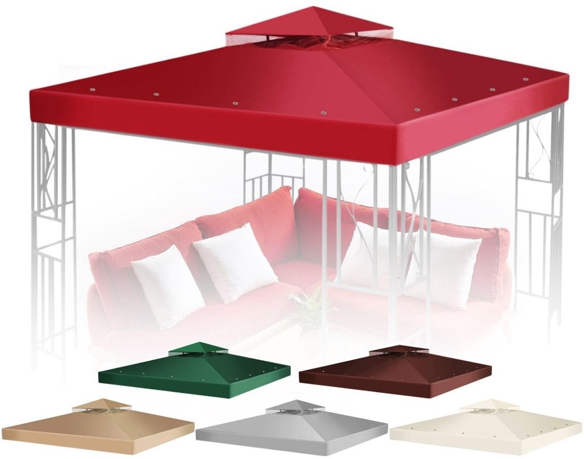 Omgoods - Vervangende Gazebo Tentzeil 12' x 12' met UV30 Bescherming