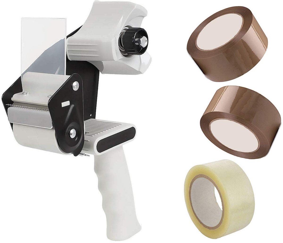 Omgoods - Tape Dispenser Set met Ergonomische Dispenser en 3 Rollen Tape