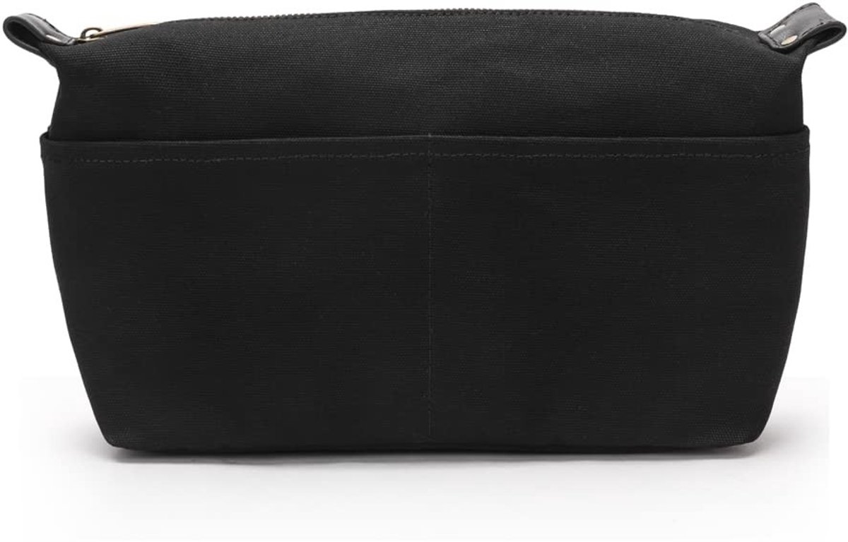 Omgoods - Multifunctionele Zwart Canvas Makeup Tas met Ritssluiting