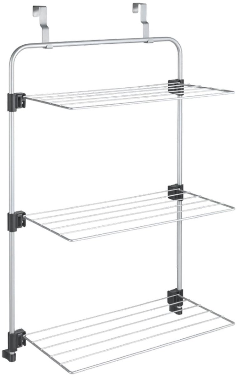 Omgoods - Wasdroger Over de Deur met Epotherm Coating, Grijs