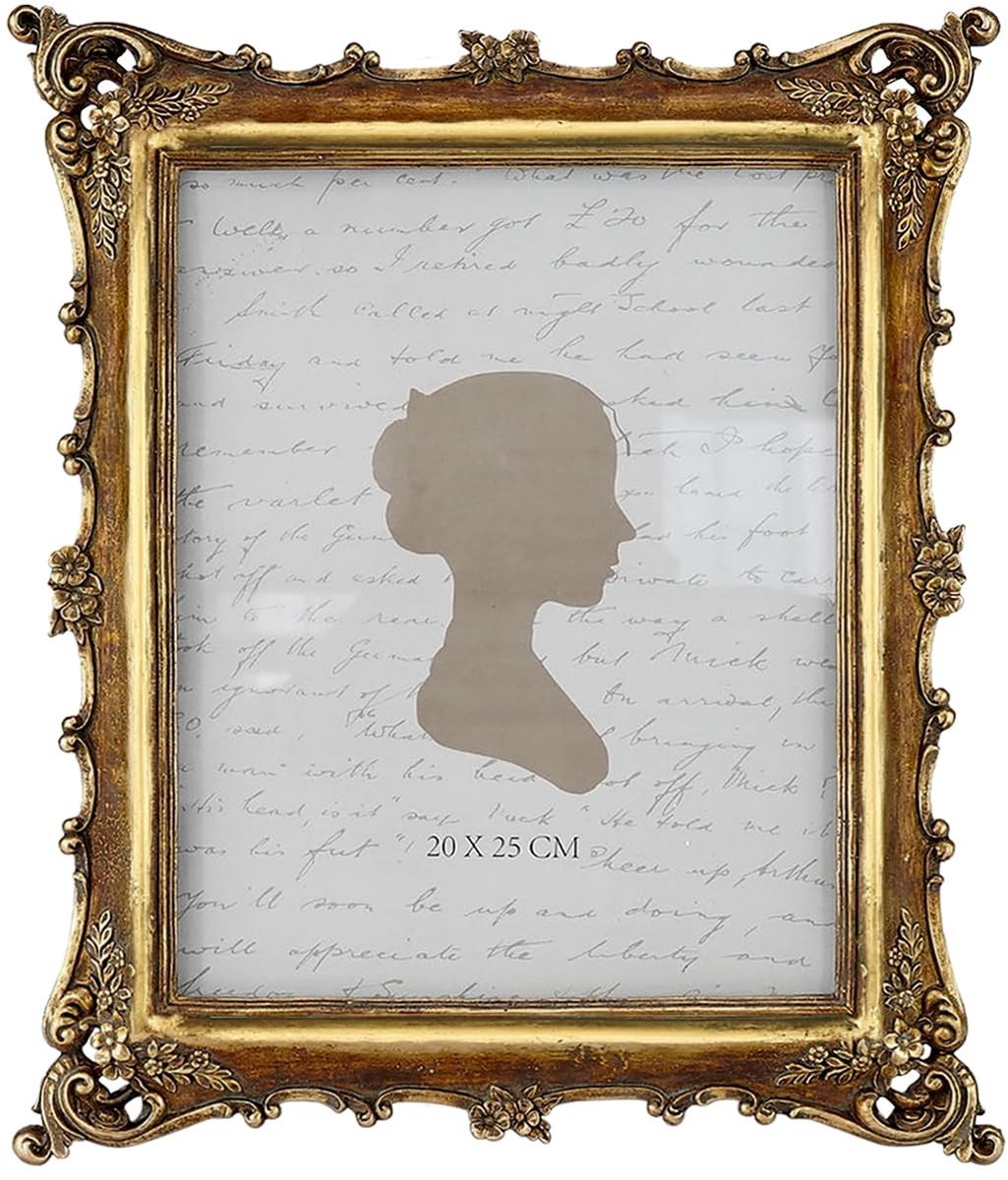 Omgoods - Vintage Fotolijst 20x25.5 cm - Luxe Antieke Fotolijst met Glas voor een stijlvolle presentatie