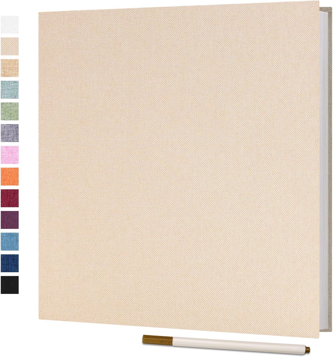 Omgoods - Zelfklevend Fotoalbum 33x32cm met 40 Pagina's en Metalen Pen