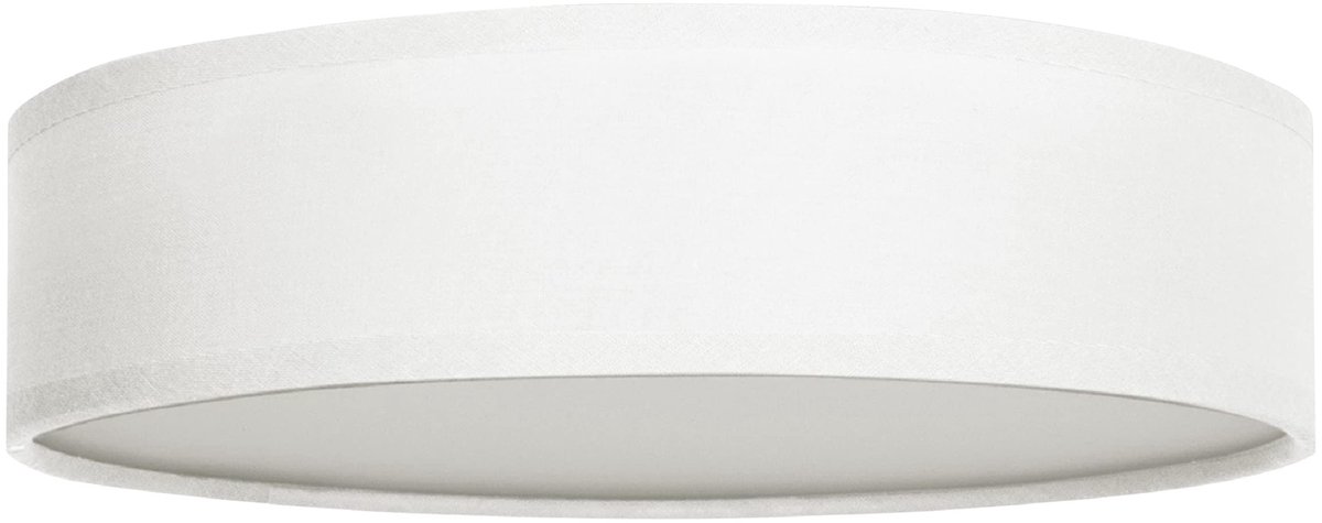 Omgoods - Witte Plafondlamp met Stoffen Lampenkap, 40 cm