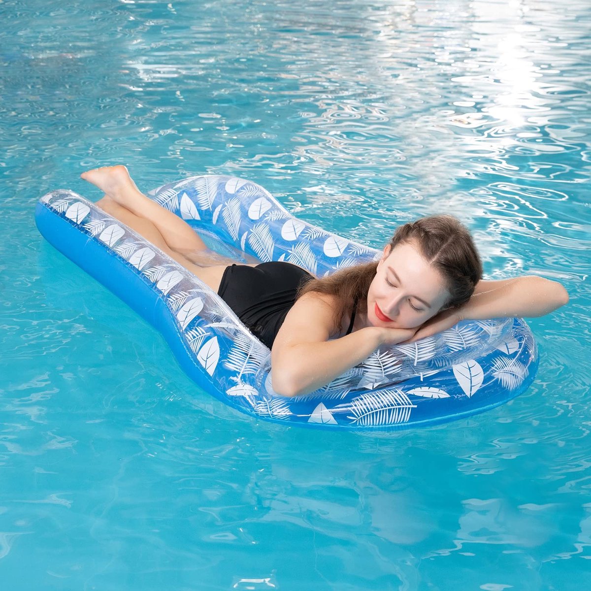 Omgoods - Opblaasbare Waterhangmat met Hoofdsteun