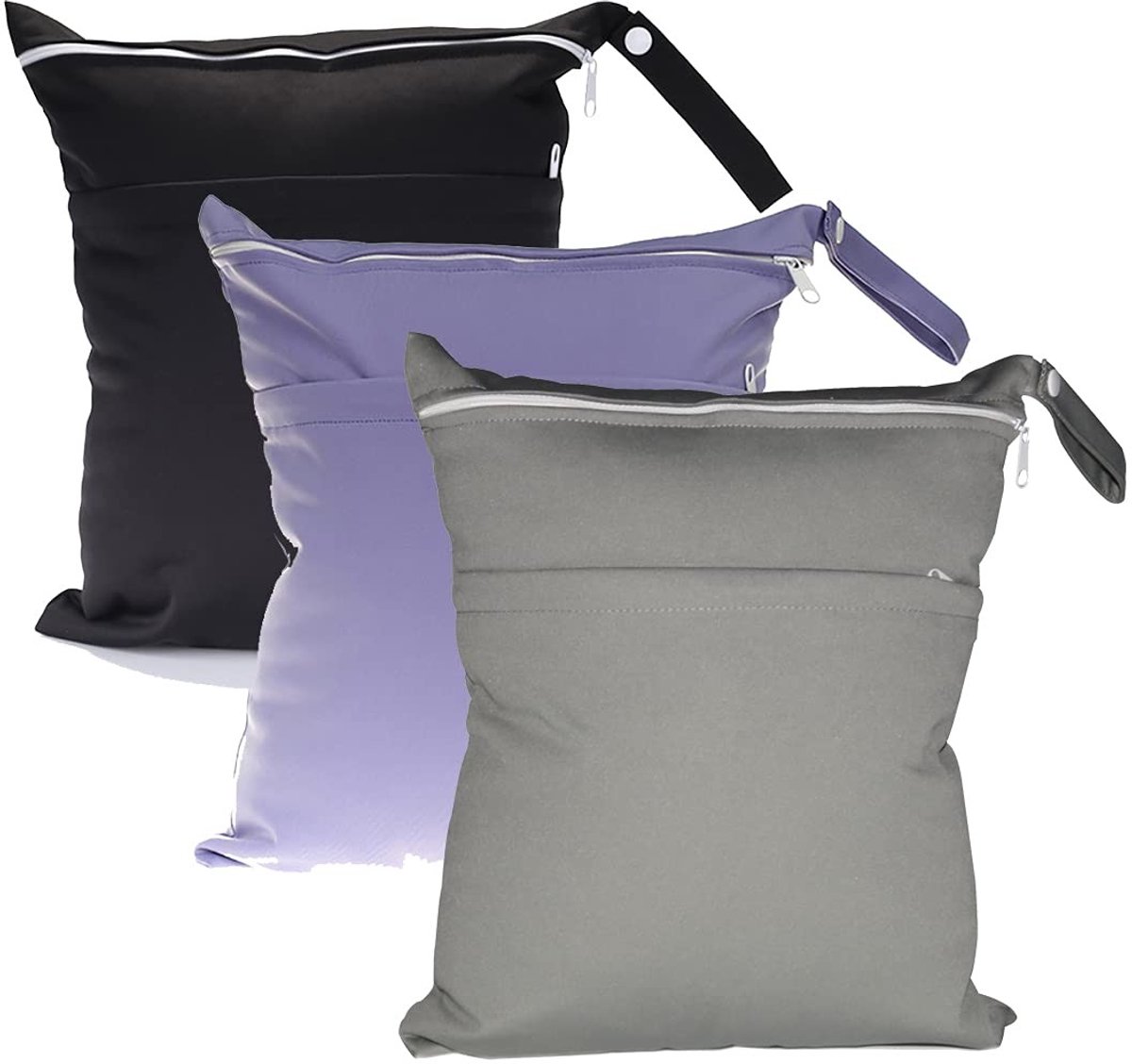 Omgoods - Set van 3 Herbruikbare Waterdichte Luiertassen 30 x 36 cm