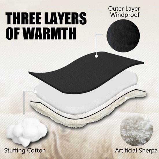 Omgoods- Voetenzak Winter - Universele Voetenzak - Extra Grote Stroller Footmuff - Dubbel Gelaagd - Ademend - Waterdichte Stof - 100 cm x 50 cm - Kinderwagenzak — afbeelding 2