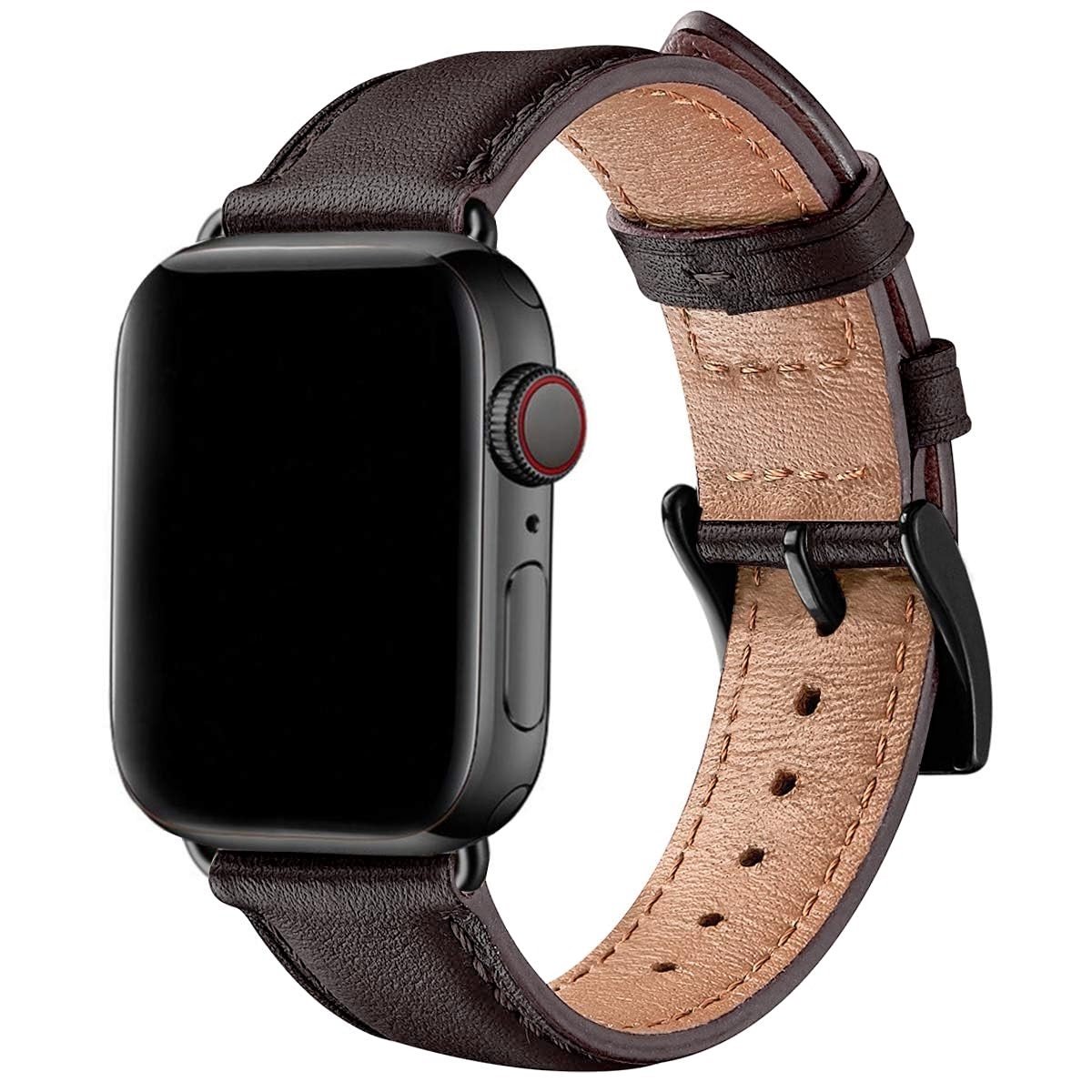 Omgoods - Lederen Vervangband voor Apple Watch 44mm en 40mm