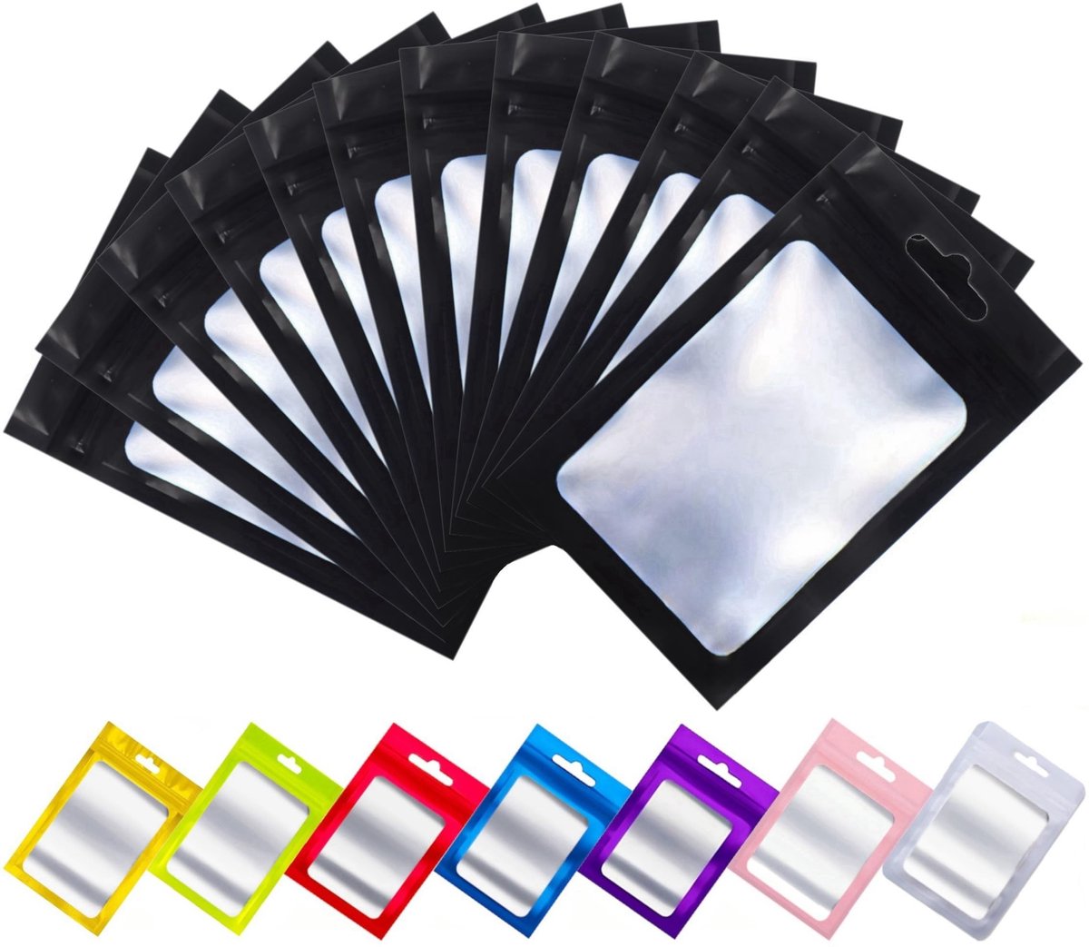Omgoods - 100 Resealable Mylar Zipper Bags voor Voedselopslag