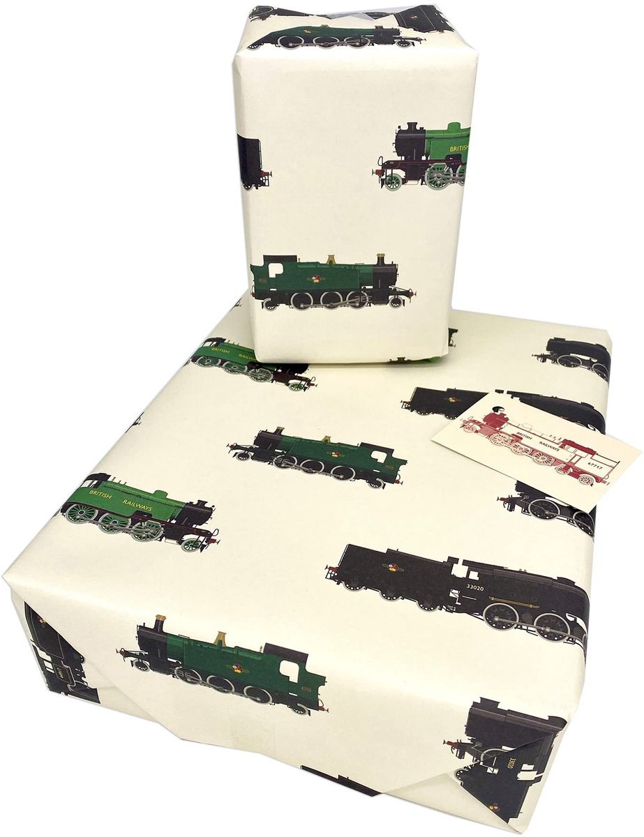 Omgoods - Cadeau Inpakpapier met Treinen, 5 Stuks