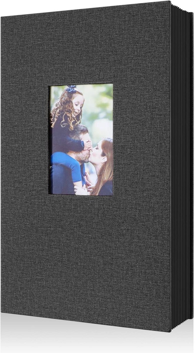 Omgoods - Fotoalbum 10 x 15 cm met 300 Compartimenten in Linnen