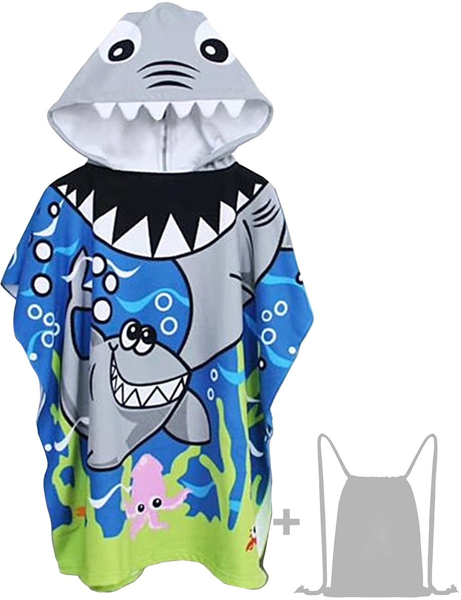 Omgoods - Microfiber Badponcho voor Kinderen, Ultra Zacht en Absorberend