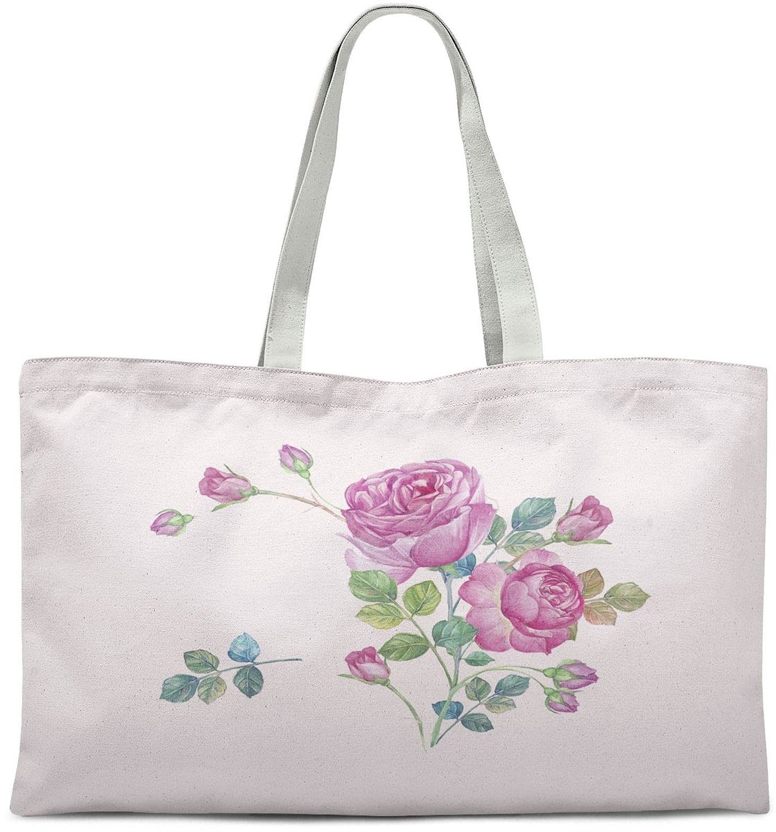 Omgoods - 100% Katoenen Geprinte Tote Bag, Herbruikbare Winkeltas