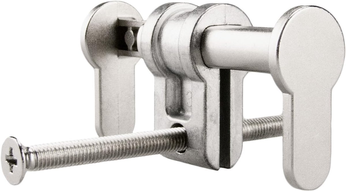 Verstelbare blinde cilinder, voor profielcilinder-insteeksloten, oppervlak vernikkeld, variabel instelbereik 35-56 mm, goedgekeurd voor brandwerende deuren tot T90