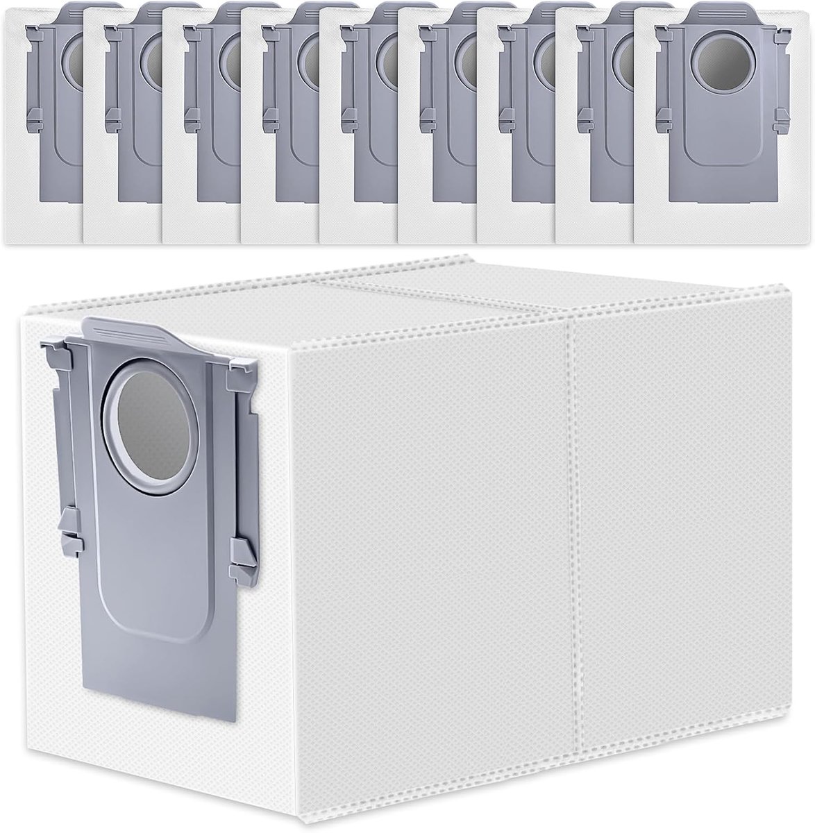 Zakken voor Roborock Q Revo/Qrevo S/Qrevo Pro/S8 Max Ultra stofzuigerrobot, stofzuigerrobot, zak, 3L grote capaciteit stofzak, compatibele vervangende accessoires, stofzuigerzakken, 10