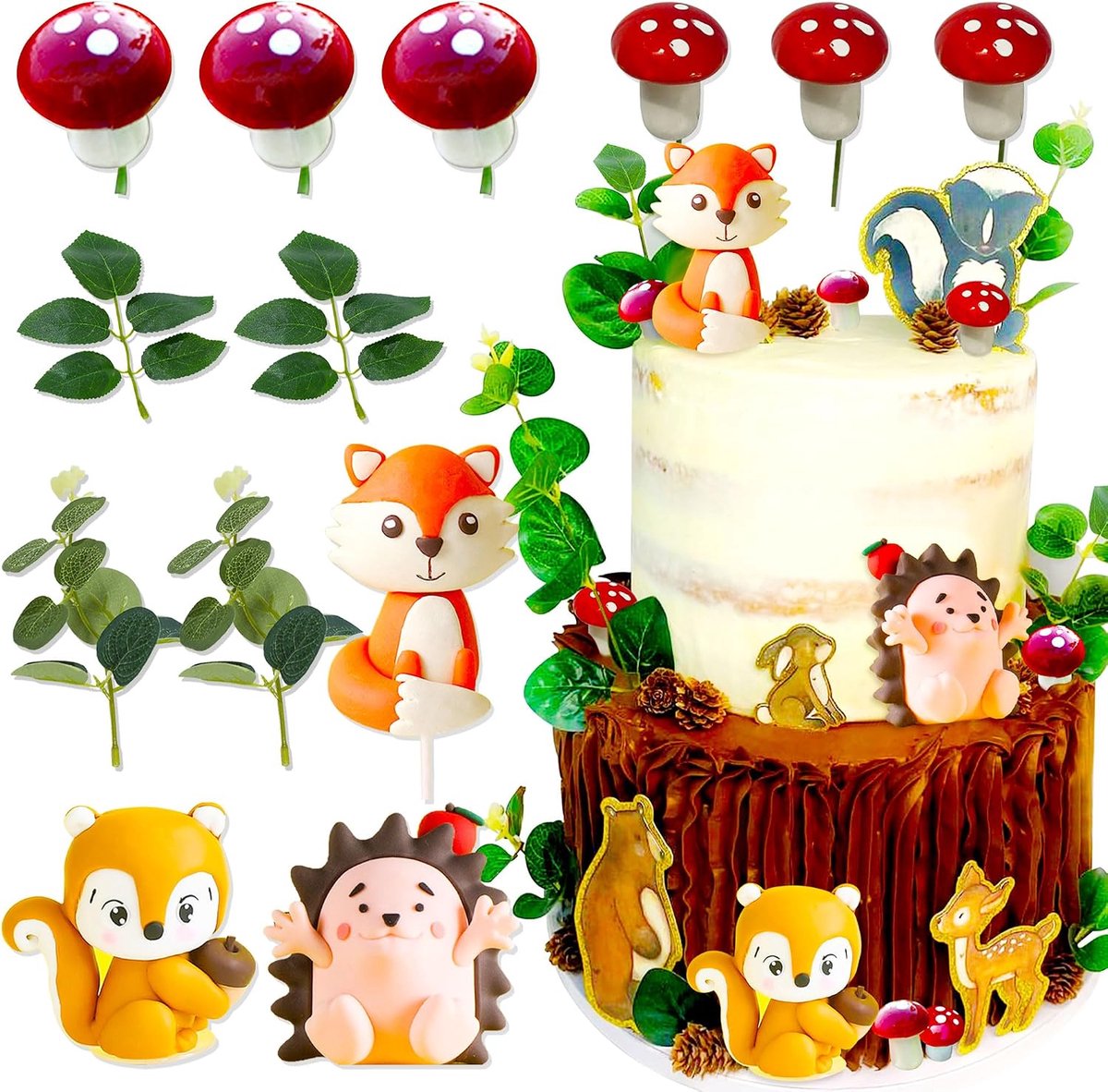 Bos Dieren Baby Cake Decoratie Voor Baby Shower Feestbenodigdheden | Bos Dieren Baby Cake Decoratie Voor Baby Shower Feestbenodigdheden