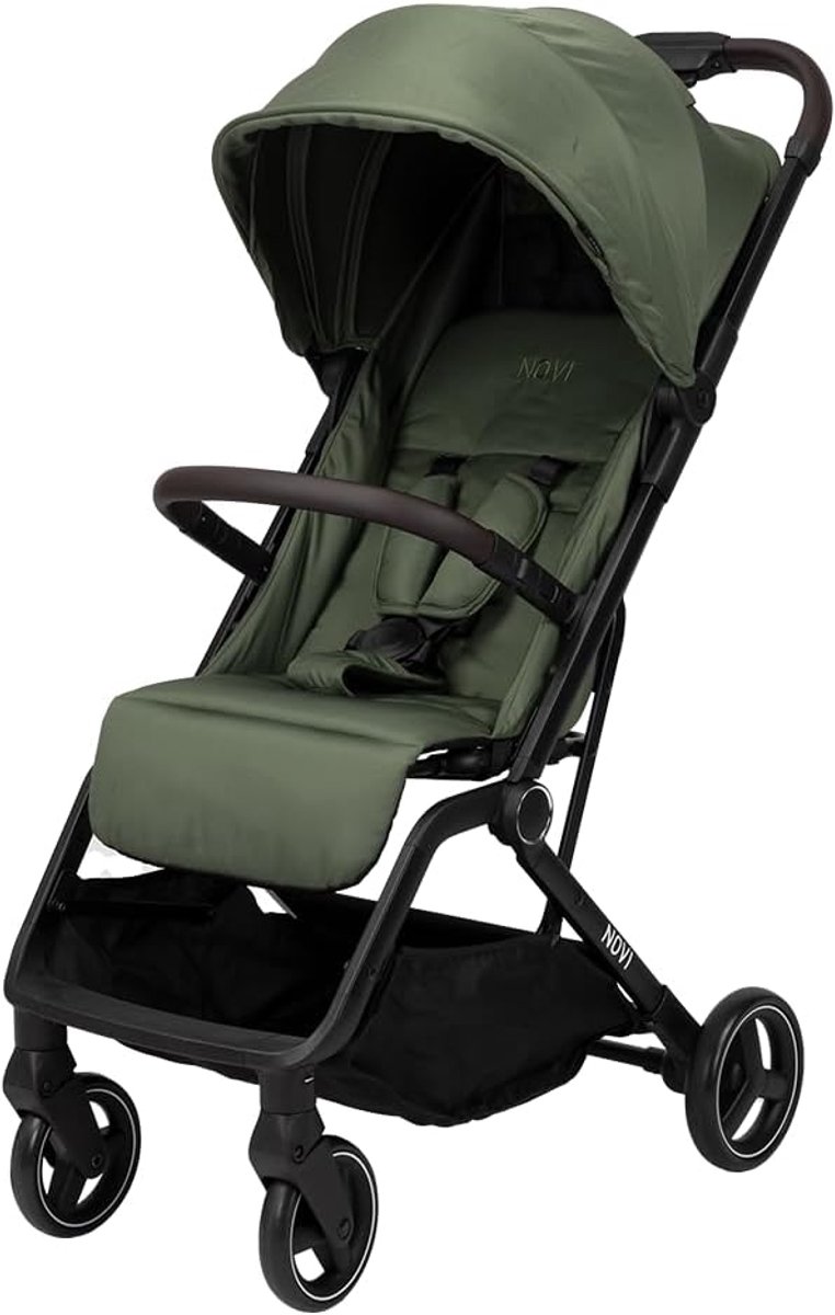 SnelShoppen - Lichtgewicht Buggy Kinderwagen voor 0-4 Jaar, Opvouwbaar en Compact, Verstelbare Rugleuning en Voetsteun, Inclusief Transporttas en Scho