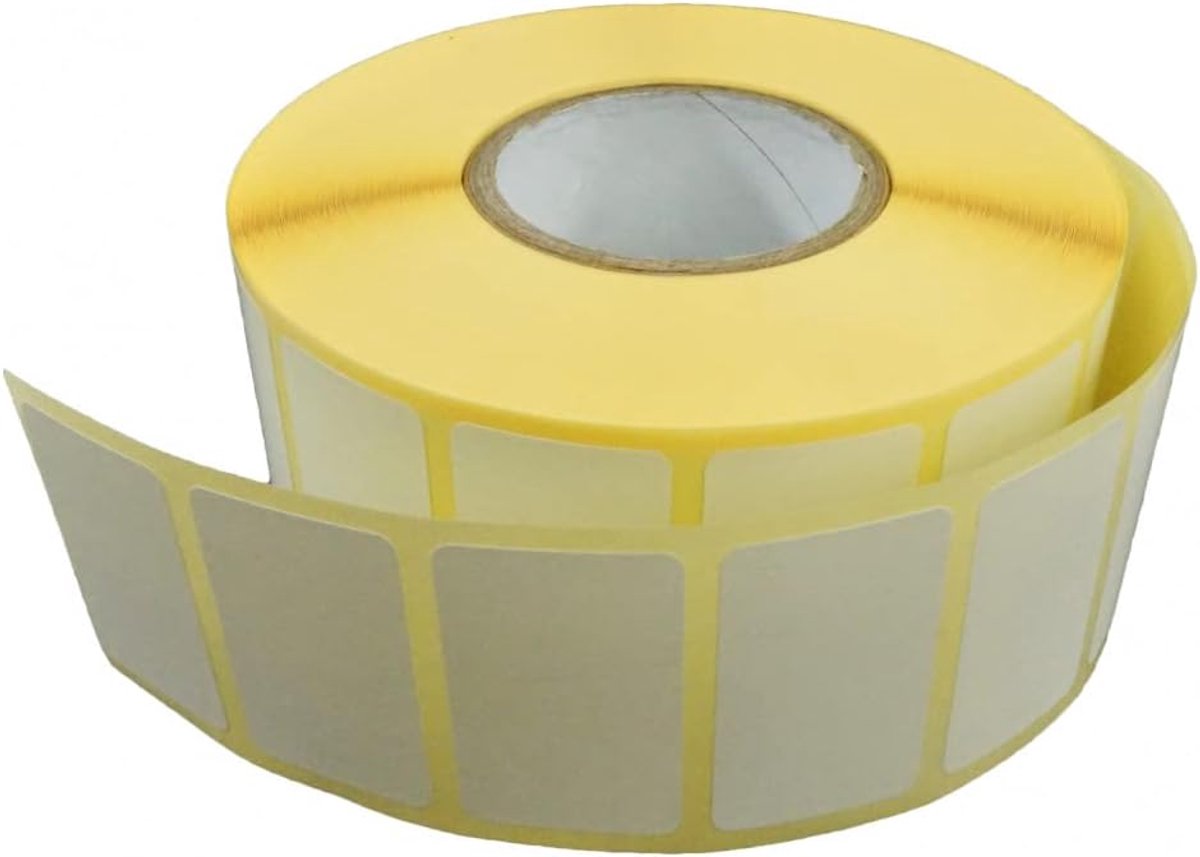 1 rol thermische etiketten zelfklevende 32x20mm kern 40mm 2000 stuks per rol universele perforatie buitenzijde gewikkeld permanente voor thermische printer barcode