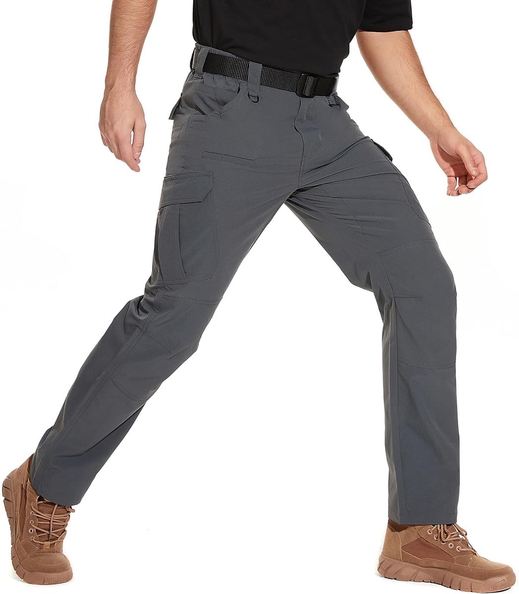 Tactische Broek voor Mannen, Waterbestendig Wandelen Cargo Broek Lichtgewicht Outdoor Werkbroek voor Mannen Ripstop