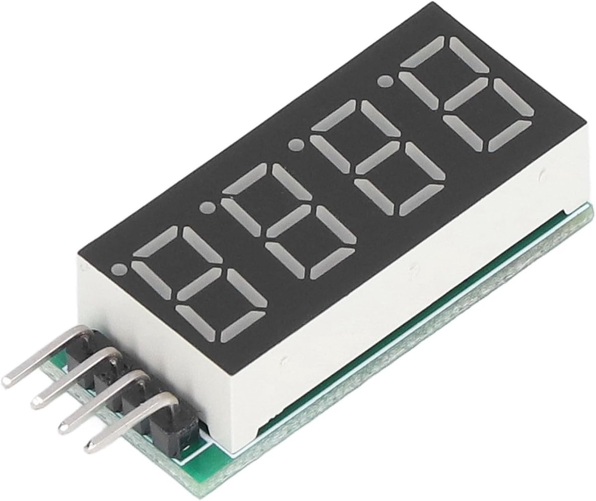4-cijferig 7-segment 4-cijferig I2c, LED-module LED Digitale Displaymodule Buismodule LED-displaymodule I2C-interface DC 5V/3,3V DM43B04