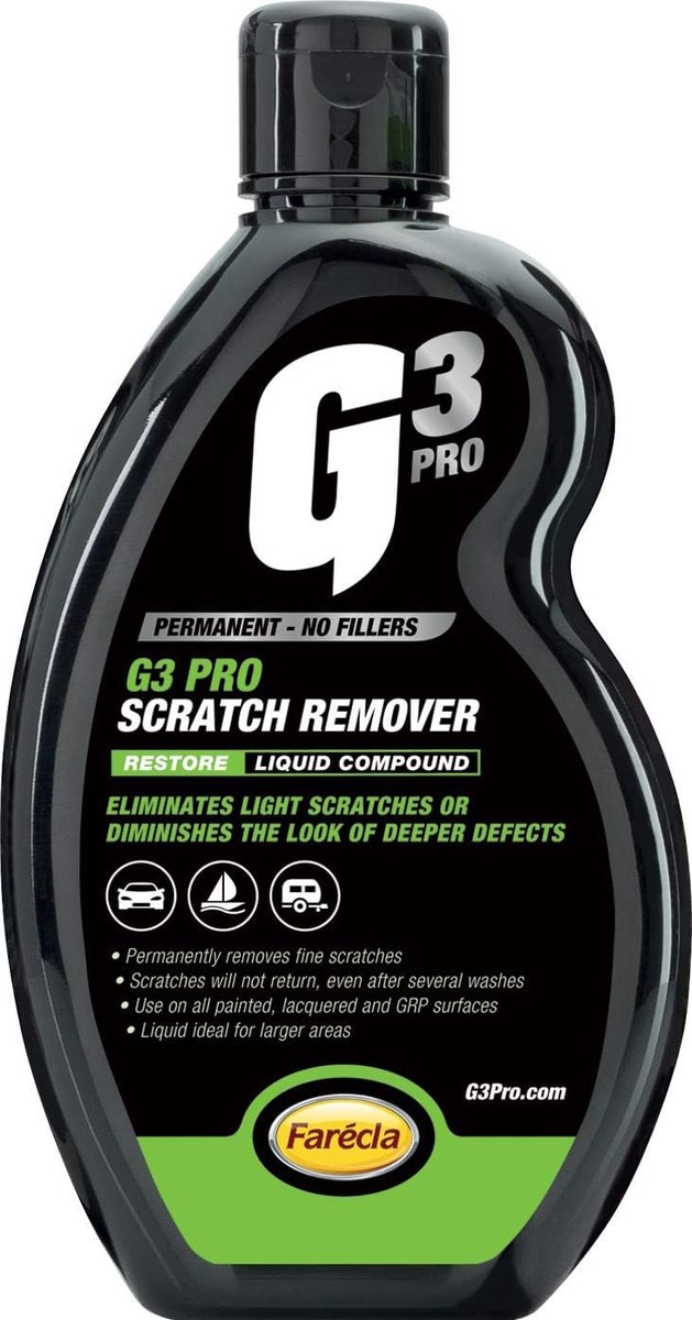SnelShoppen - G3 Pro 7164 Krassenverwijderaar Vloeistof 500ml - Professionele Auto Onderhoudsproduct - Voor Alle Autokleuren en -Materialen