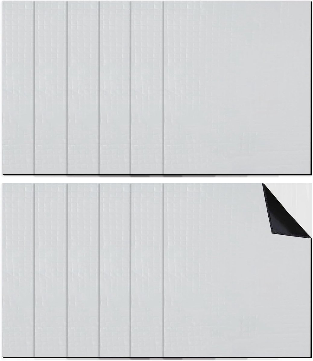12 stuks auto-isolerende matten, zelfklevende geluidsdempende mat, aluminium isolatiemat, isolatie voor motorkap auto, 250 x 180 x 5 mm
