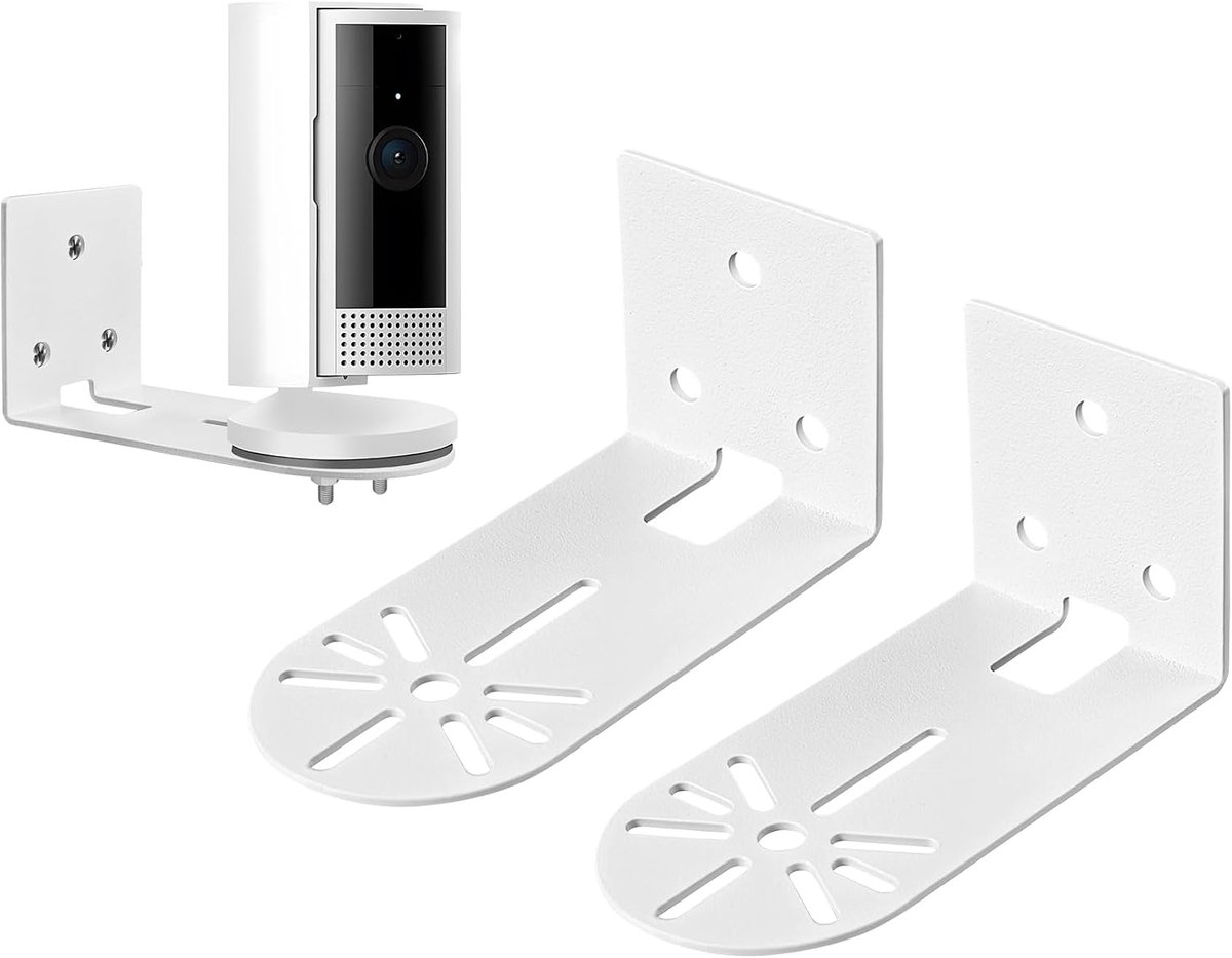 Set van 2 beveiligingscamera's, wandhouder voor Ring Stick Up Cam (binnen/buiten), metalen houder met kleef- of schroefmontage