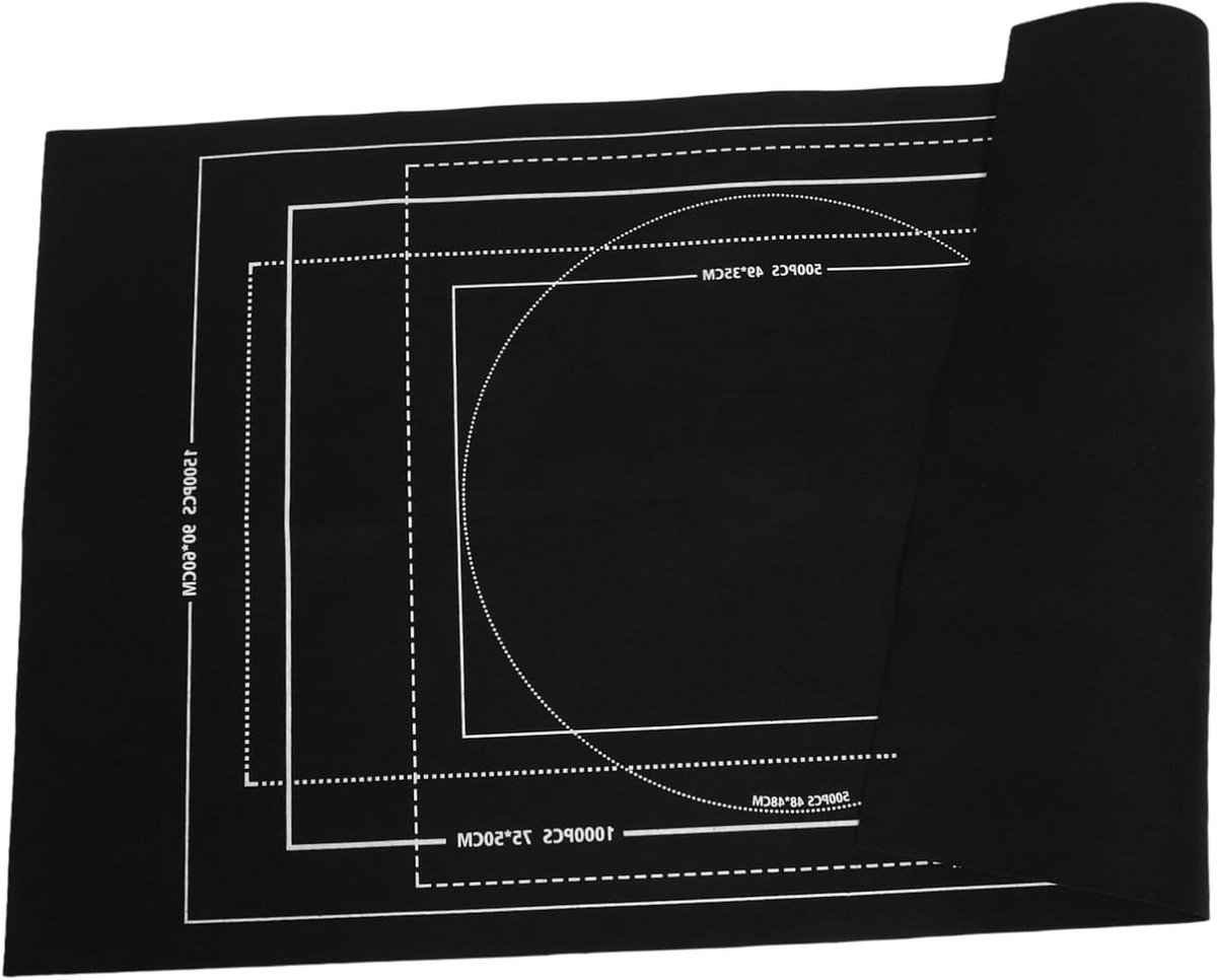 Puzzel Opbergmat - Puzzelmat Rolbaar - Puzzels Opbergen - Antislip Bodem - 116x66 cm - Zwart