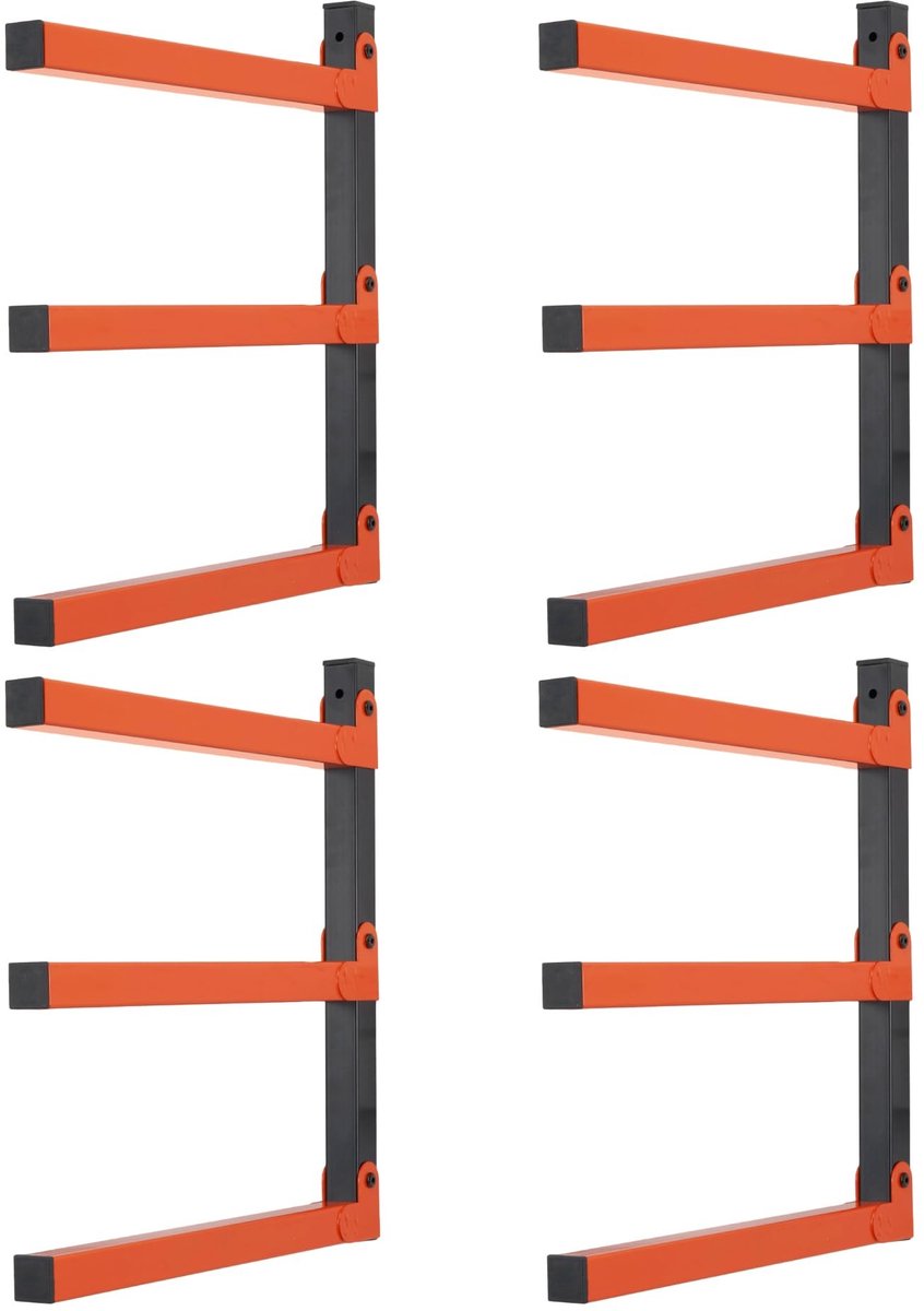 Omgoods - Houten Opslag Rack voor Garage en Buiten, 4 Stuks