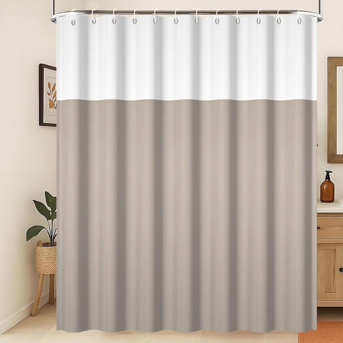 Omgoods - Modern Gestreept Douchegordijn 180x200 cm - Waterdicht en Schimmelbestendig